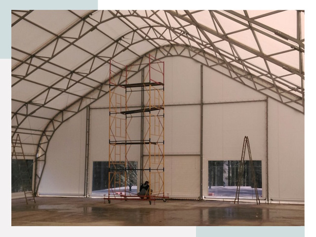 Шатровые ангары в Норильске