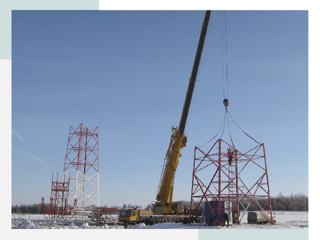 Монтаж вышек связи в Норильске