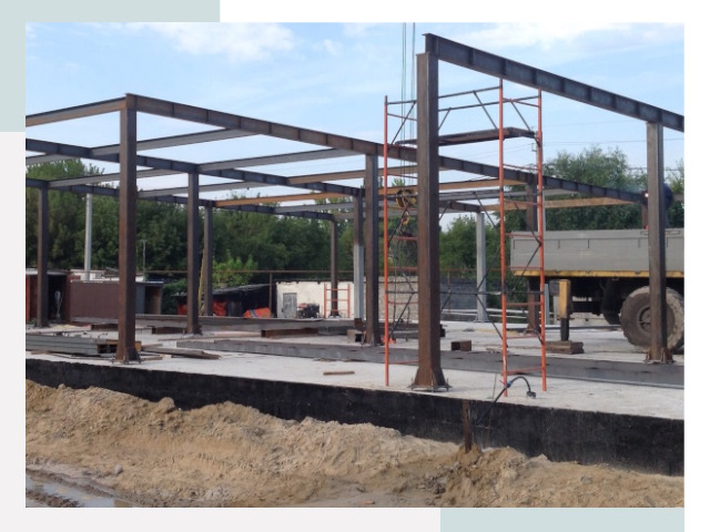 Фундамент для ангаров в Норильске