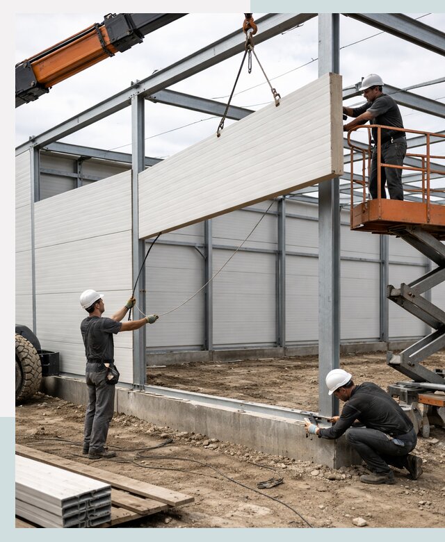 Строительство складов из сэндвич панелей в Норильске под ключ